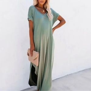VICI - Farmers Market Pocketed Modal Maxi Dress - Green